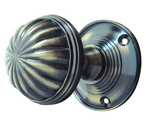 Victorian Satin Chrome Oval Shaped Mortice Door Knobs - JV34BSC